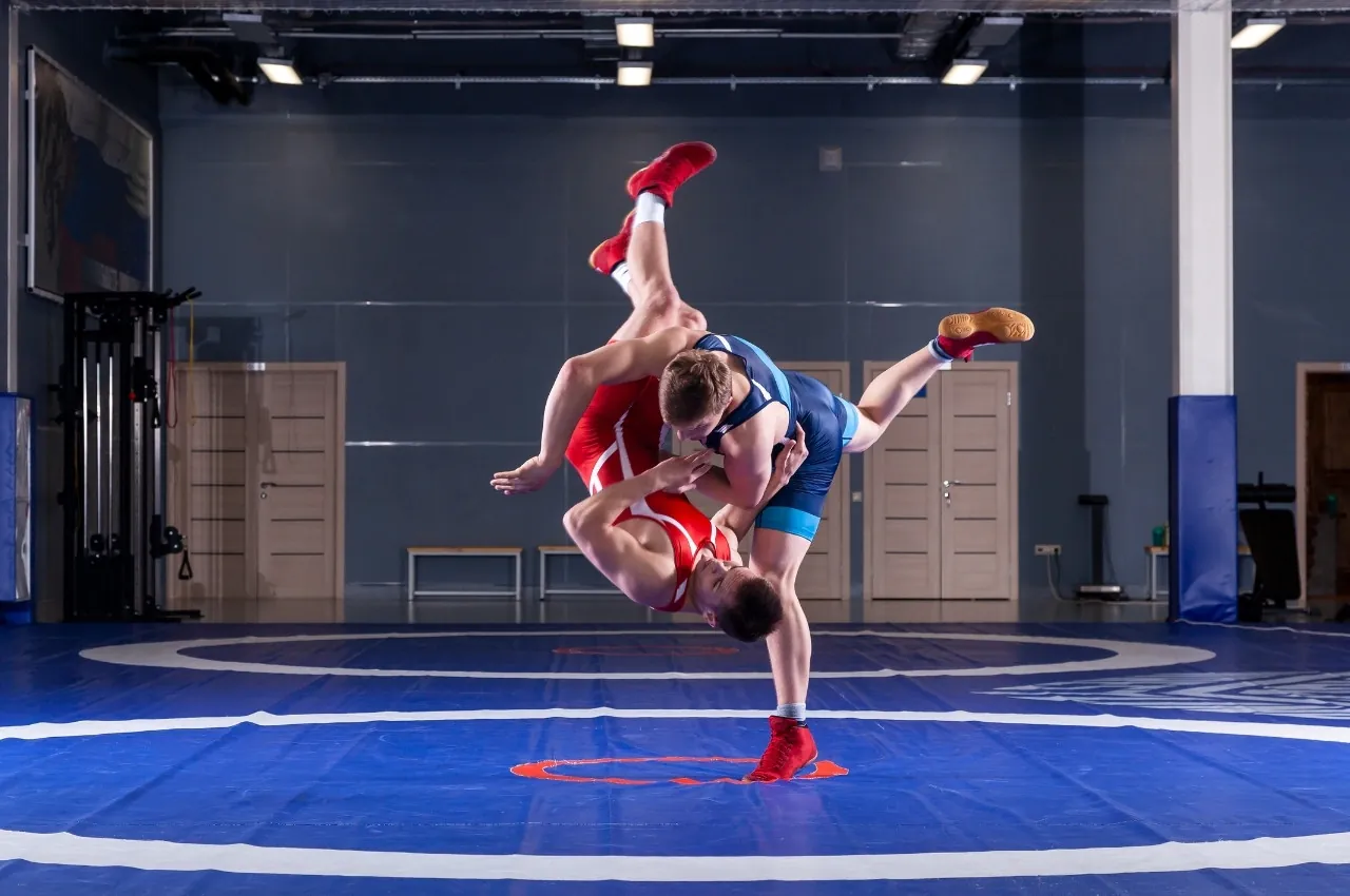 Wrestling training at Sud'n Impact Gym
